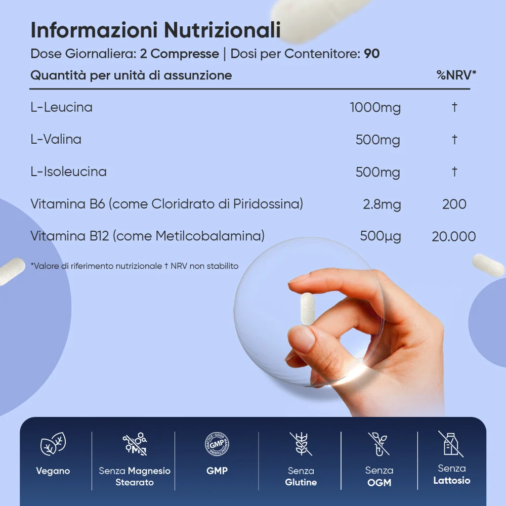 Compresse di BCAA con Vitamina B6 e B12 - Image 5