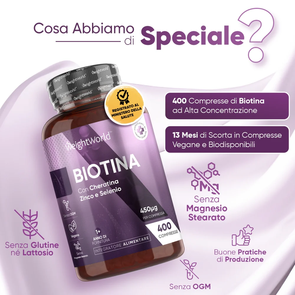 Biotina Complex con Zinco, Selenio e Cheratina - Image 3