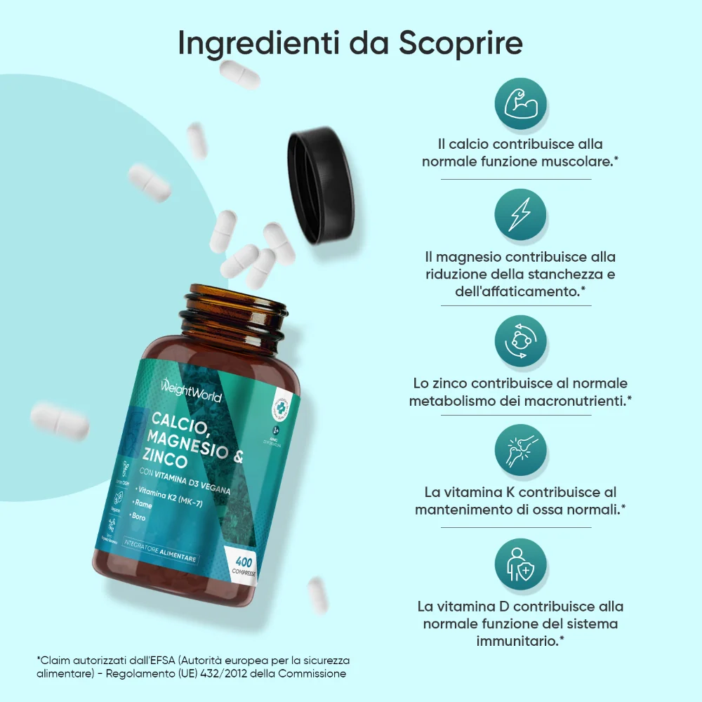 Calcio, Magnesio e Zinco con Vitamina D3 - Image 3