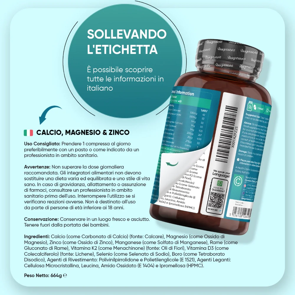 Calcio, Magnesio e Zinco con Vitamina D3 - Image 6