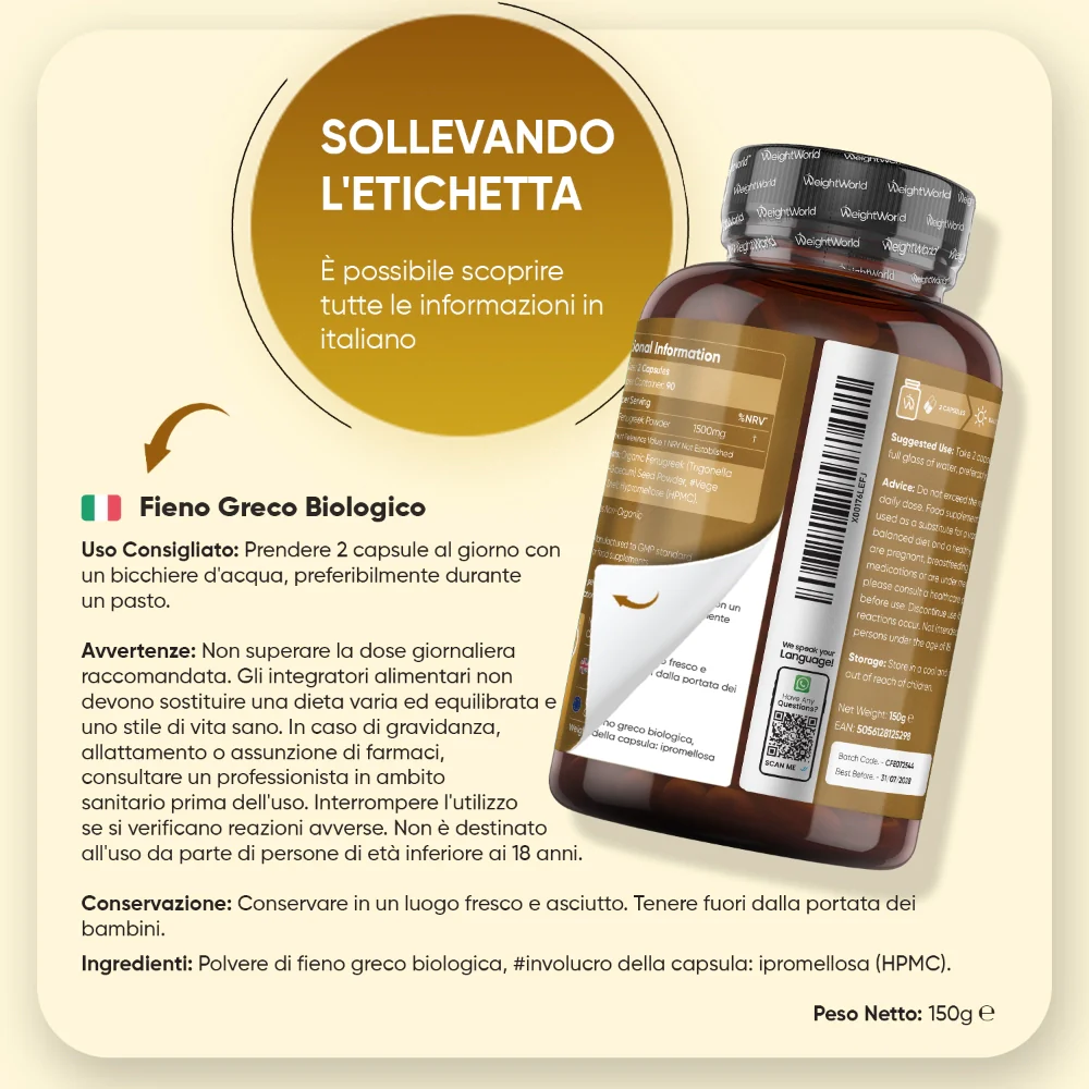 Capsule 100% biologiche di fieno greco - Image 6