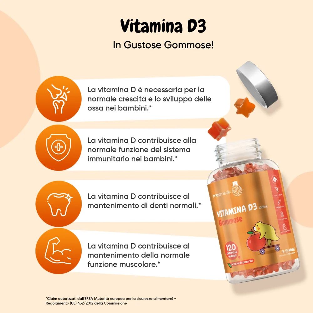 Caramelle Gommose alla Vitamina D3 per Bambini - Image 3
