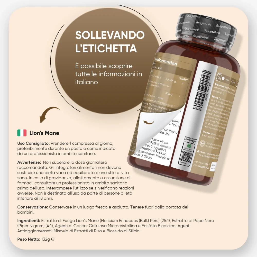 Compresse di Fungo Lion’s Mane - Image 6