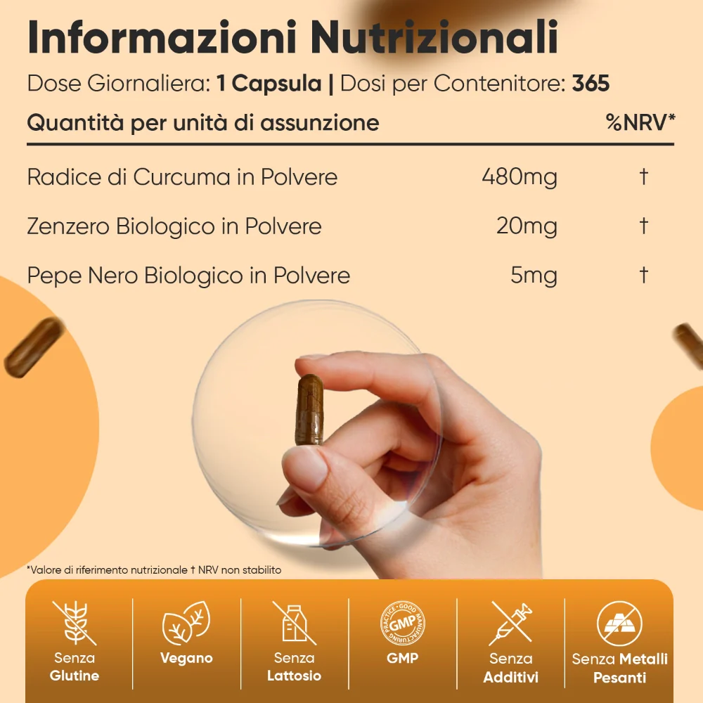 Curcuma Zenzero e Pepe Nero in Capsule - Image 5