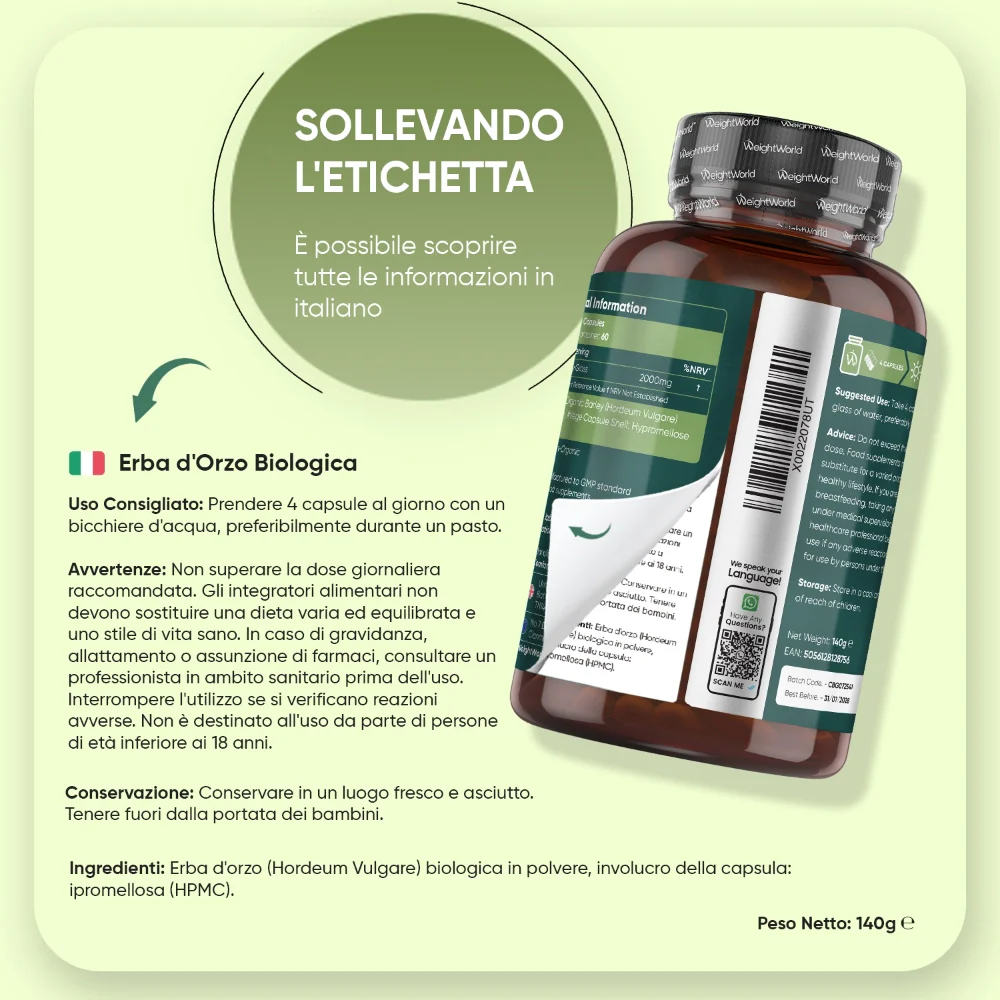Erba d'Orzo Biologica WeightWorld - Image 6