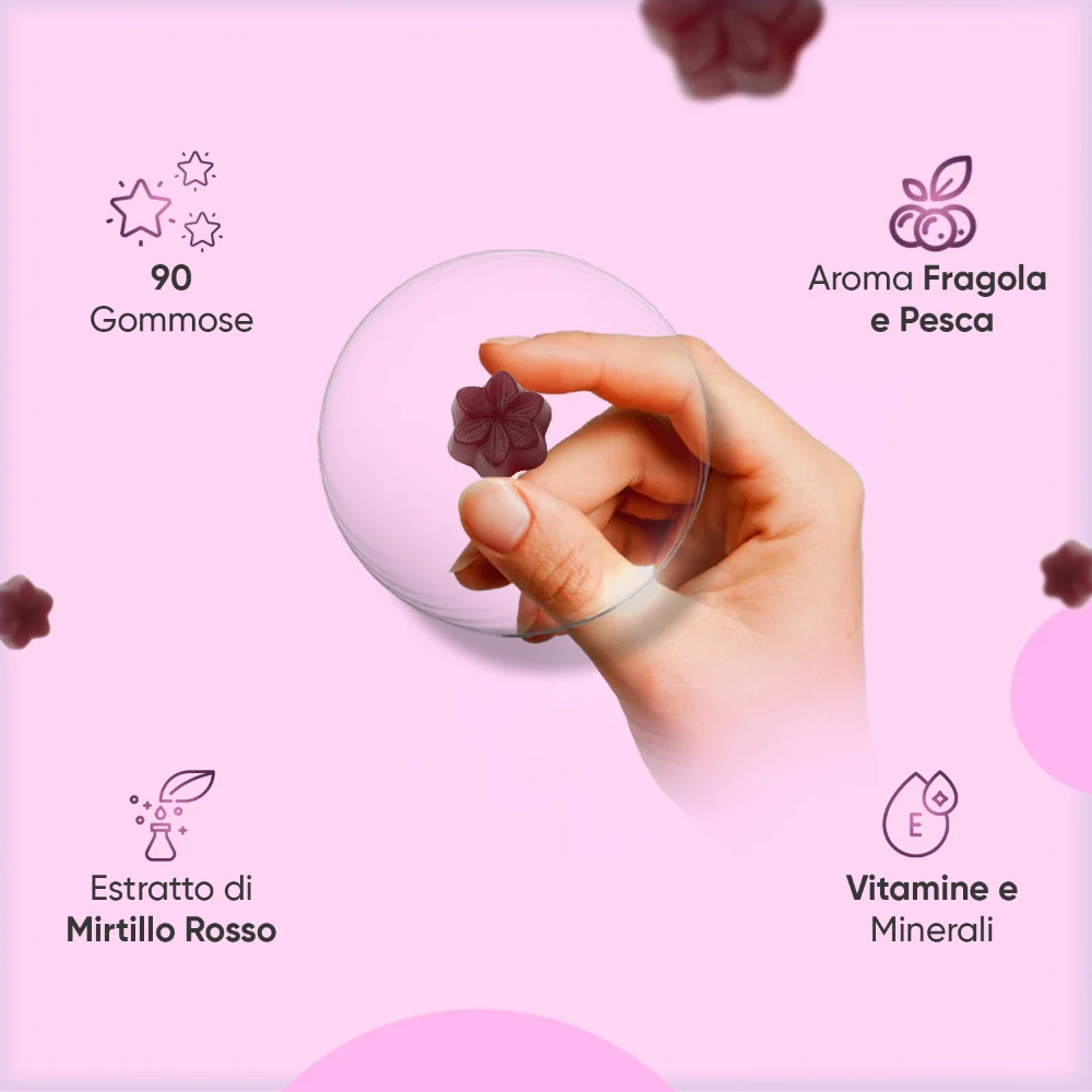 Gommose Mio & D-Chiro Inositolo Gusto Fragola-Pesca - Image 4