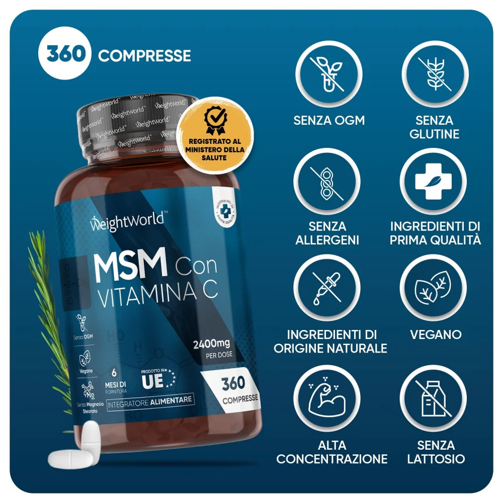 MSM con Vitamina C Compresse - Image 3