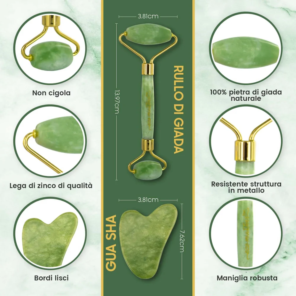 Rullo di Giada con Gua Sha e Vitamina C - Image 3